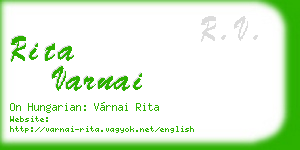 rita varnai business card